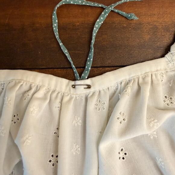 Vintage 1970s Handmade Squaredance Dress Polka Dot Green German Dirndl SMALL - Picture 15 of 16